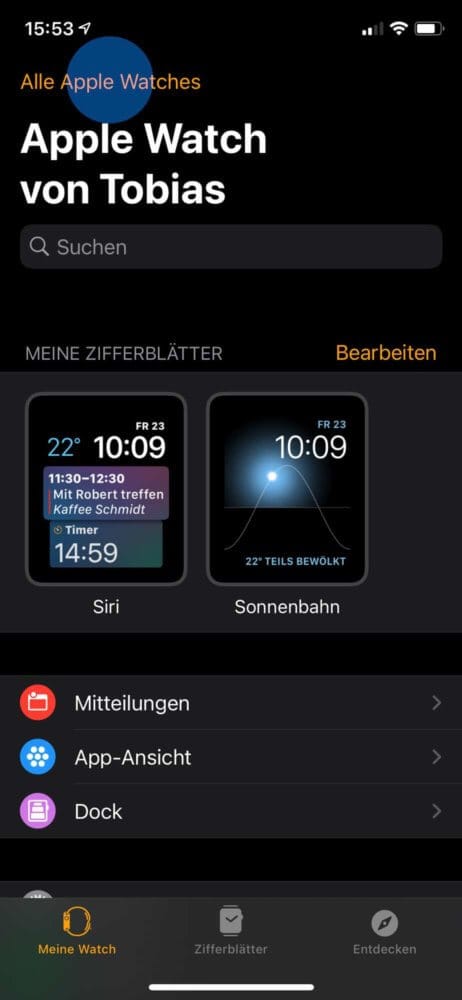 Apple Watch entkoppeln