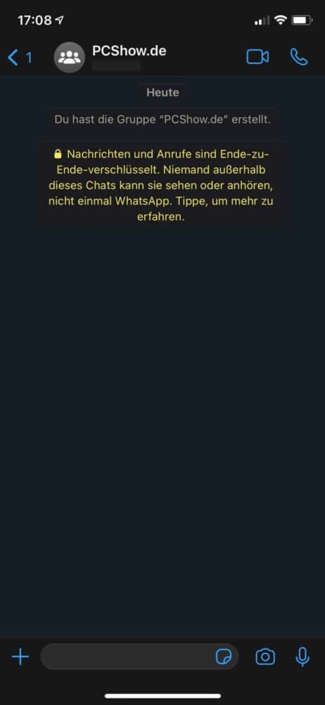Gruppe aufrufen