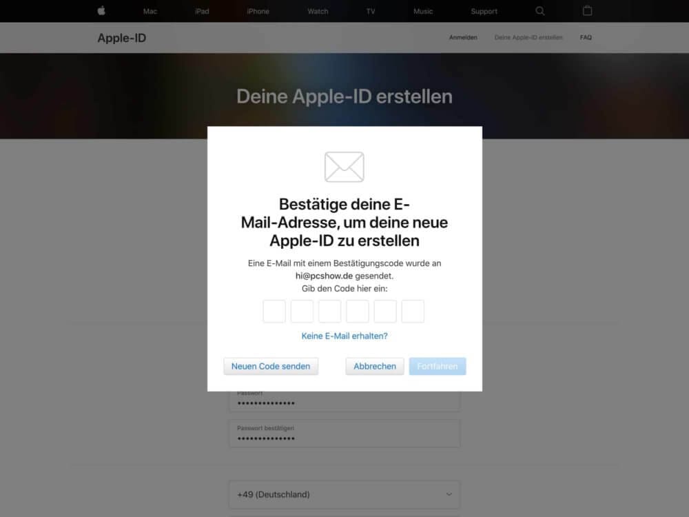 E-Mail bestätigen