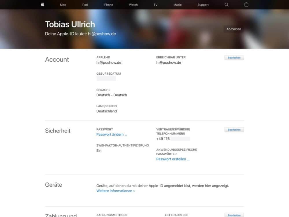 Neue Apple ID erstellen