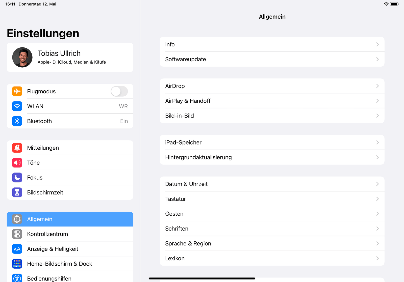 iPad Einstellungen öffnen