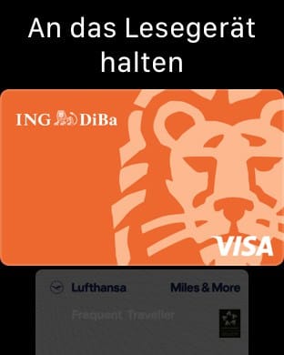 Mit Karte an Apple Watch bezahlen