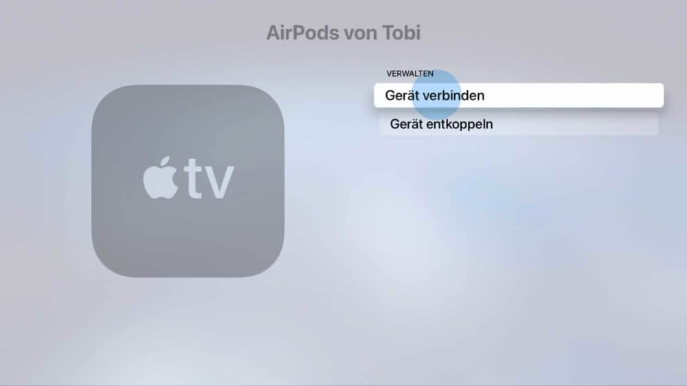 AirPods mit Apple TV verbinden
