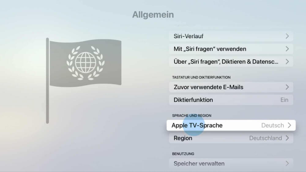 Passende Sprache auswählen