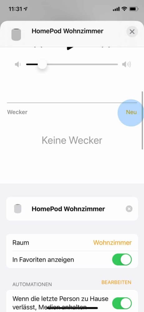 HomePod Radio hören per Wecker
