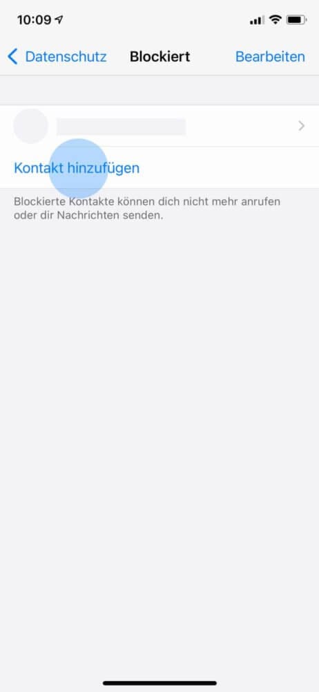 Kontakt hinzufügen