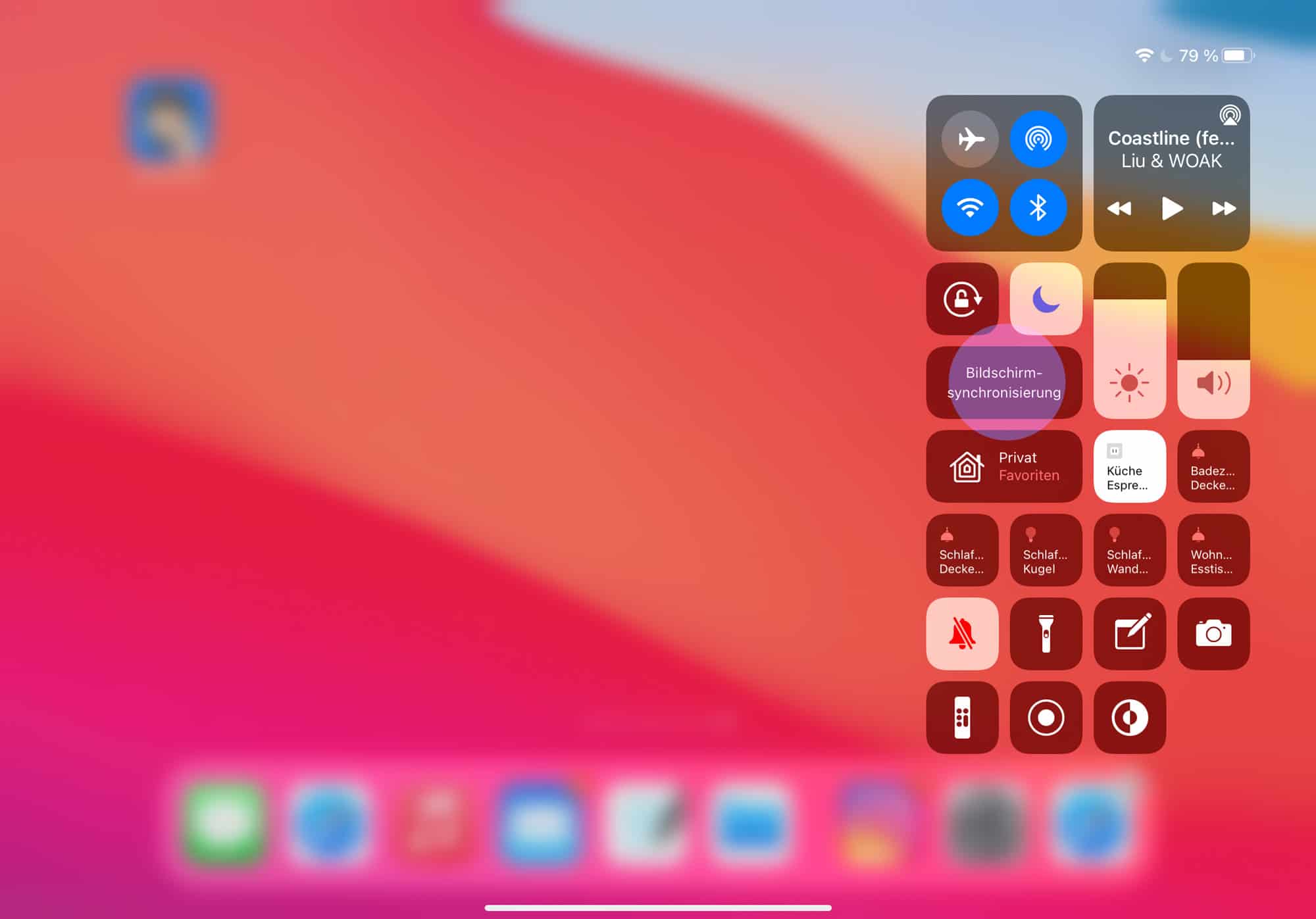 Kontrollzentrum am iPad öffnen