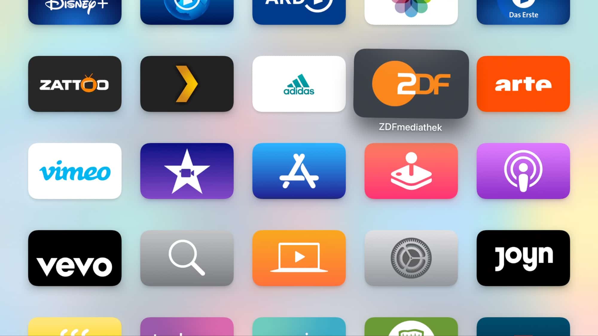 Apple TV App auswählen