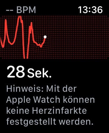 Abwarten bis die Messung vollständig ist