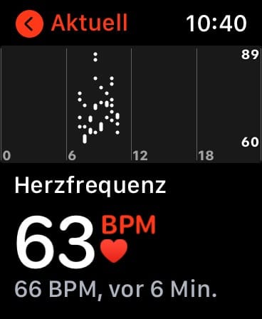 Puls an der Smartwatch anzeigen lassen