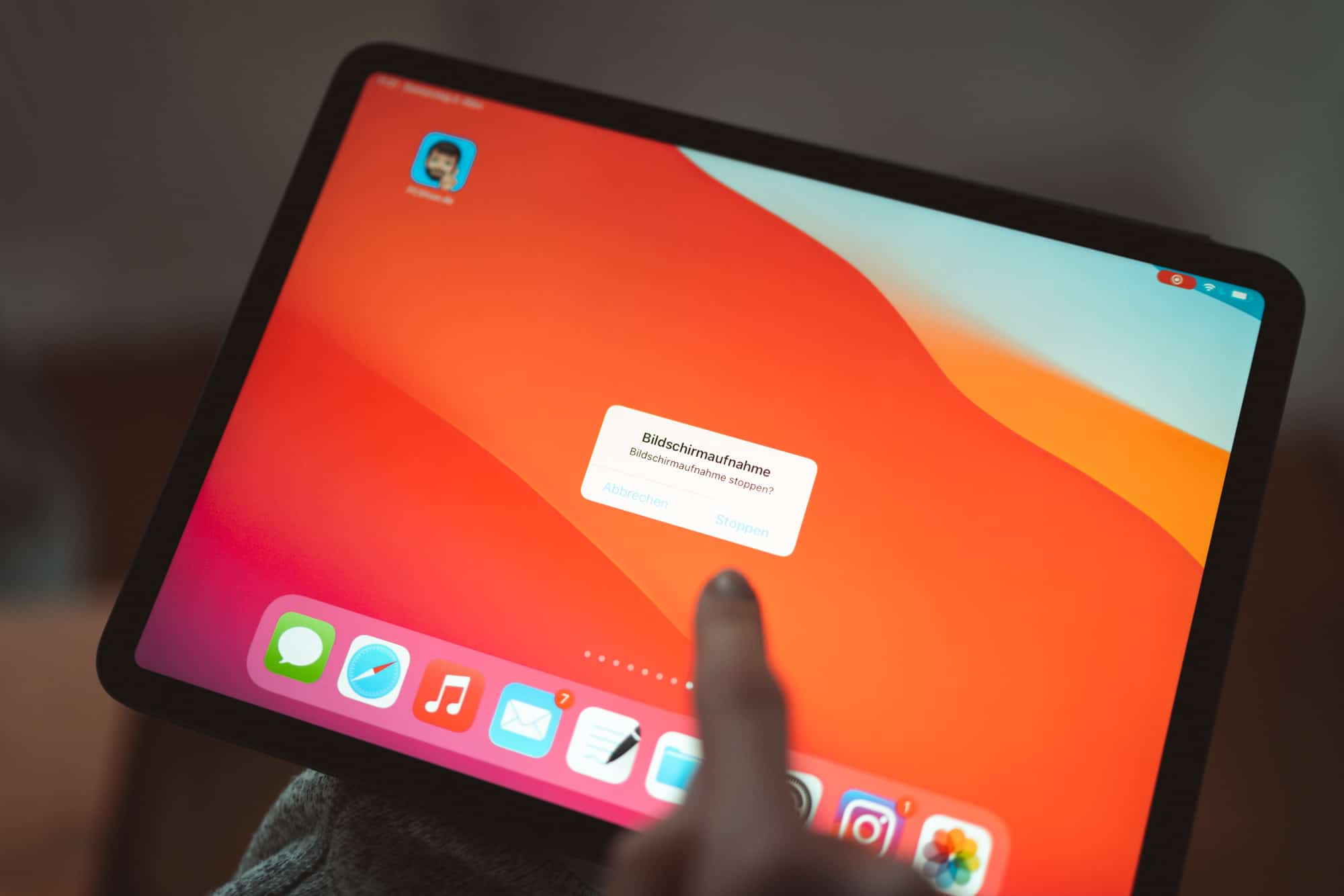 iPad Bildschirmaufnahme