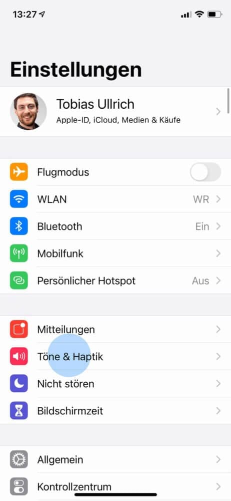 iPhone stumm schalten über die Einstellungen
