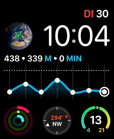 Apple Watch Schrittzähler als Komplikation