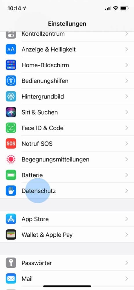 Datenschutzeinstellungen öffnen