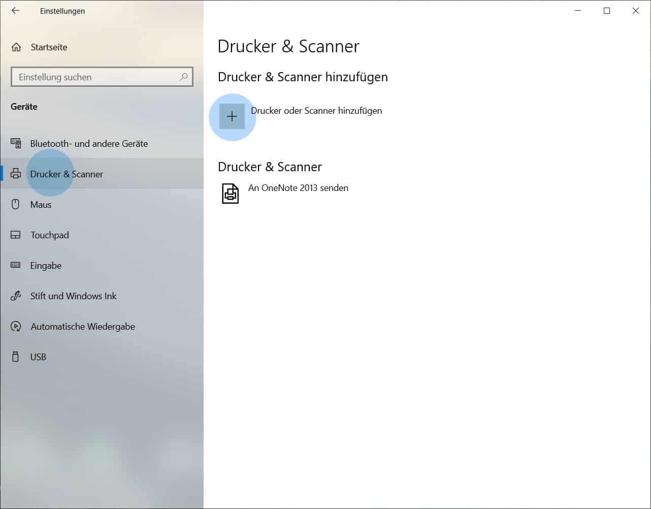 Drucker installieren unter Windows 10