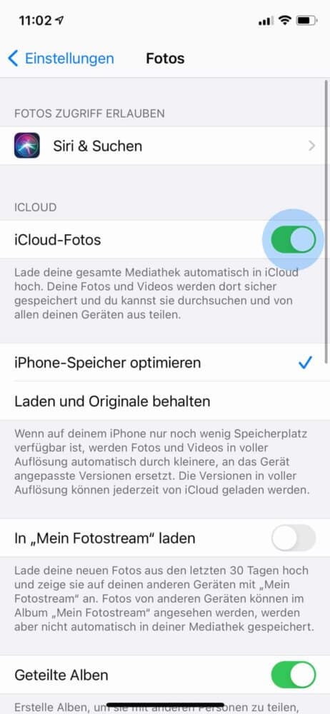 Fotos von iPhone auf Mac übertragen per iCloud Fotos