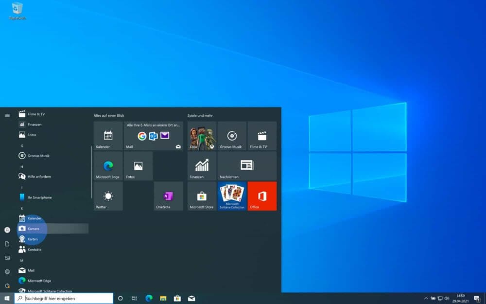 Windows 10 Kamera aktivieren