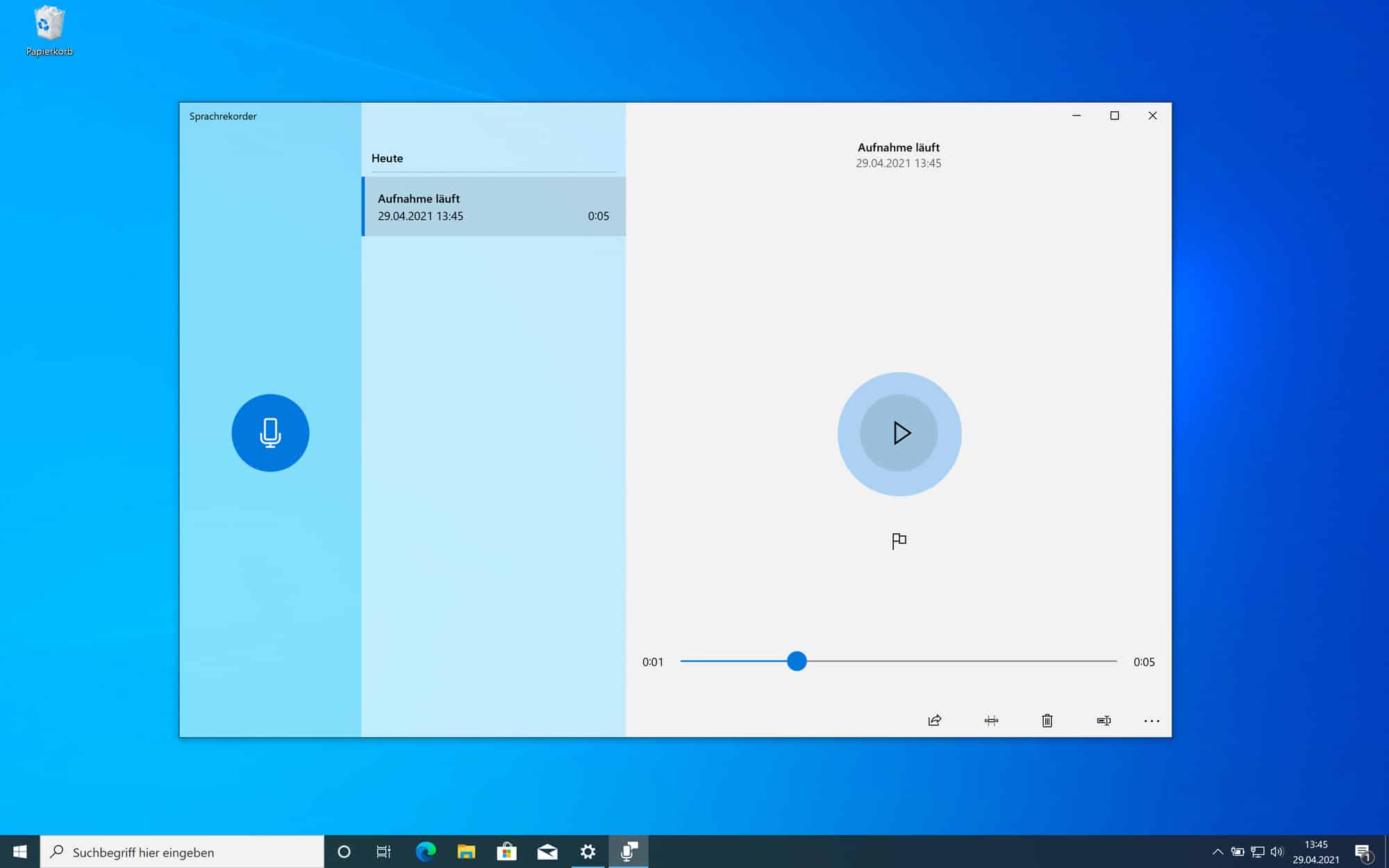 Windows 10 Mikro Aufnahme testen