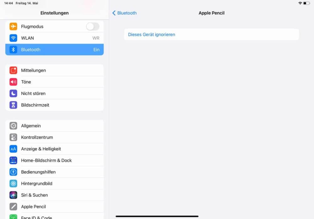Apple Pencil schreibt nicht - dann einfach neu koppeln