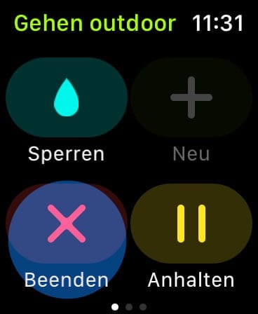 Apple Watch Training beenden
