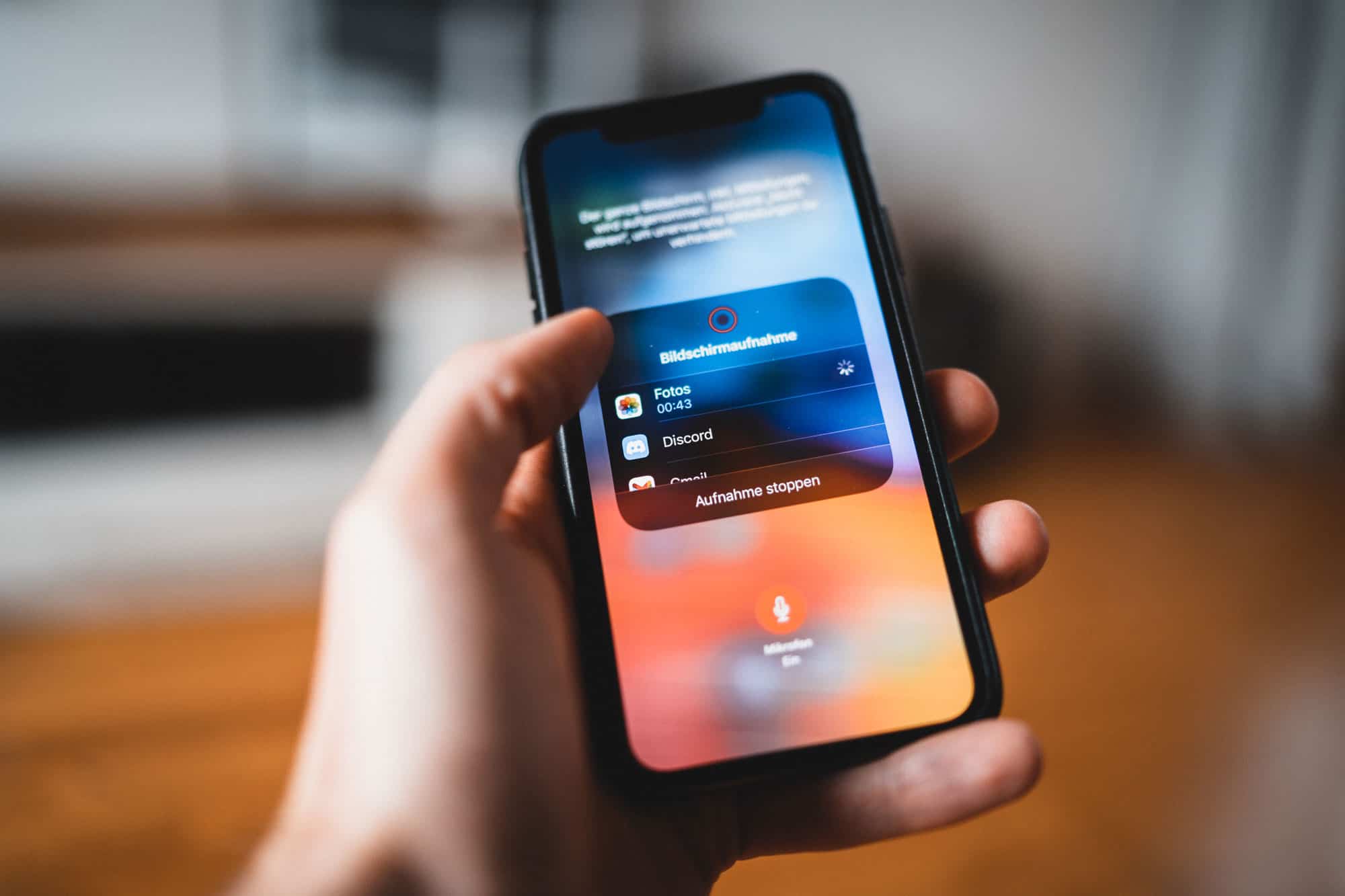 Bildschirmaufnahme iPhone mit Ton