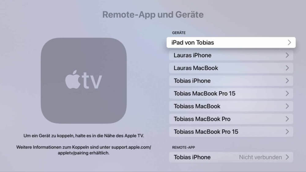iPhone mit Apple TV verbinden