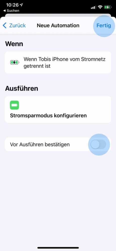 Kurbefehl abspeichern