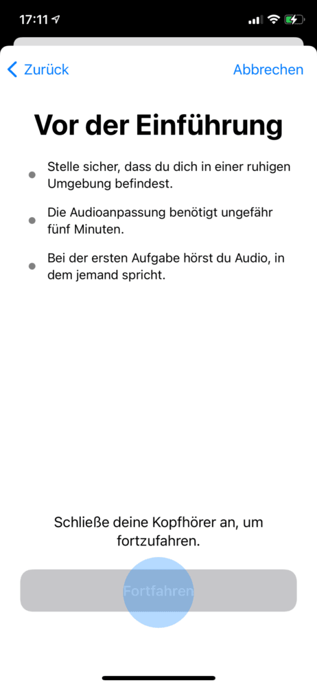 Apple Kopfhörer Audio anpassen