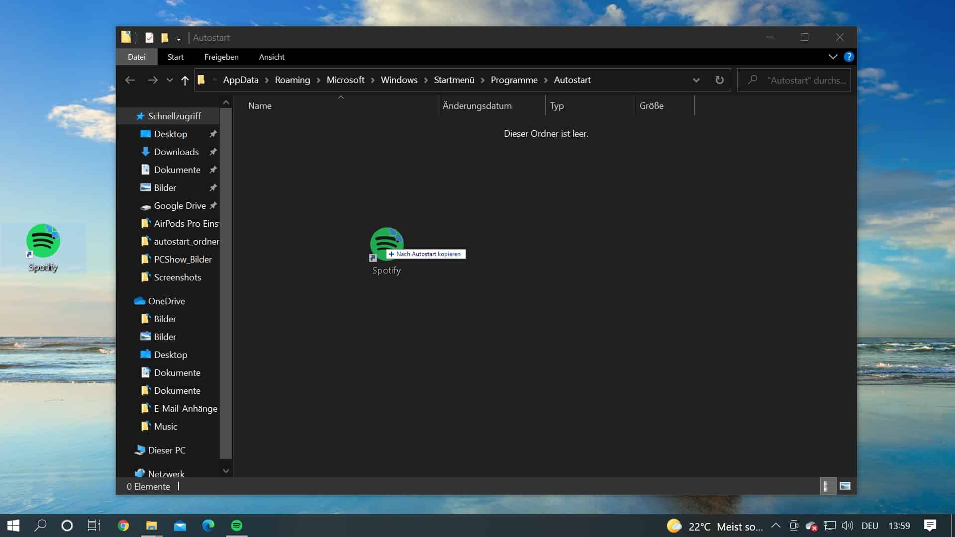 Programme zum Autostart Ordner im Windows System hinzufügen
