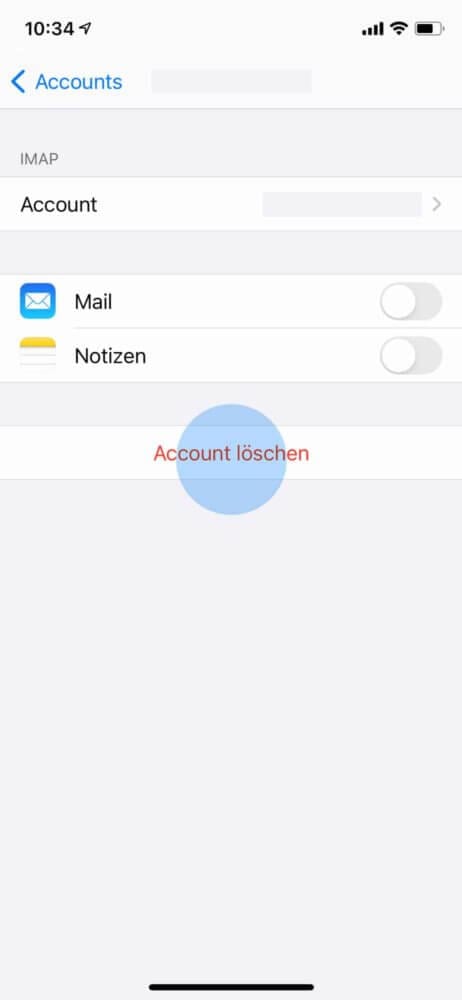 iPhone Kalender löschen für einen Account