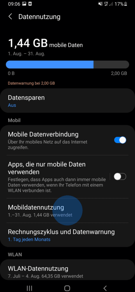 So siehst du deinen Internetverbrauch am Handy