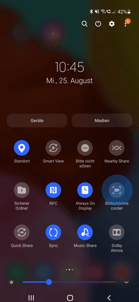Ohne App Screen abfilmen auf deinem Smartphone