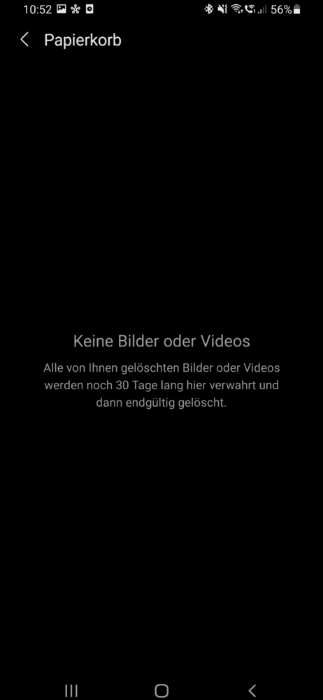 So entleerst du den Papierkorb in deiner Galerie