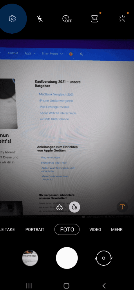 So öffnest du die Kameraeinstellungen auf deinem Android 