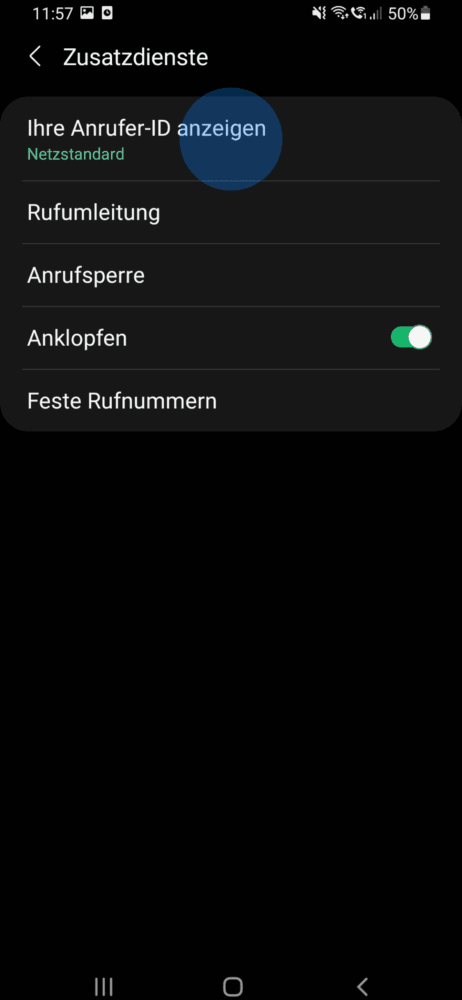 So findest du deine Anrufer-ID