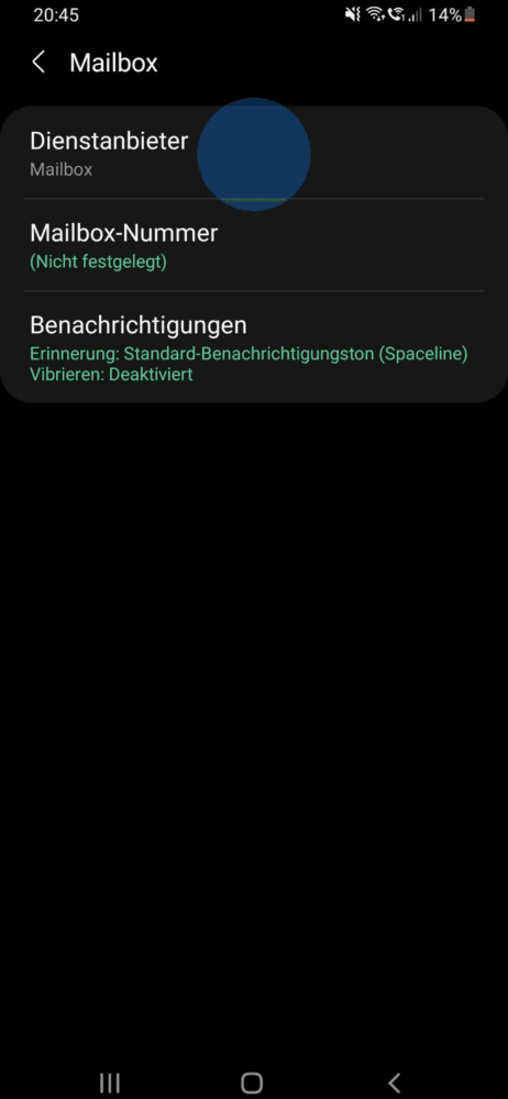 Telefoneinstellungen für verpasste Anrufe ändern