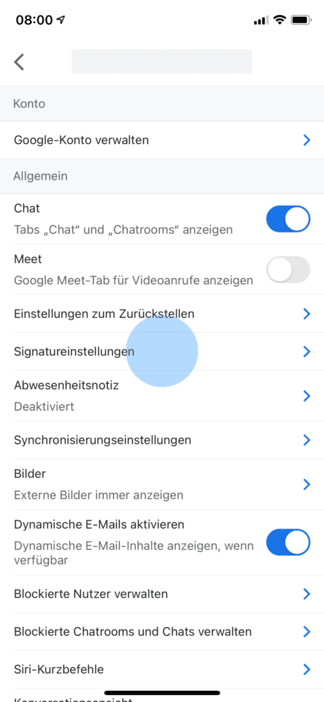 Unterschrift in deiner Google Email Adresse einfügen