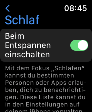 Schlaf Apps an Apple Watch öffnen