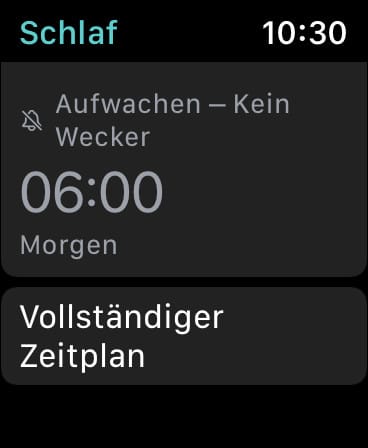 Auf deiner Apple Watch Vollständigen Zeitplan einstellen