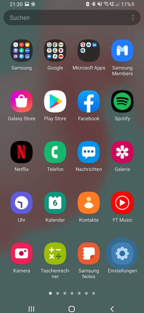 So viele Optionen gibt es bei den Android Einstellungen