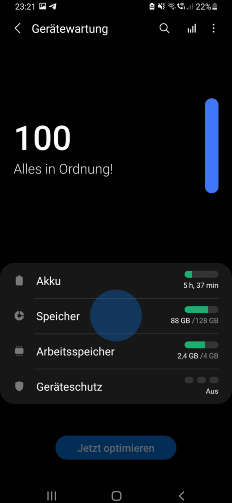 Auf dem Handy Speicherfresser herausfinden