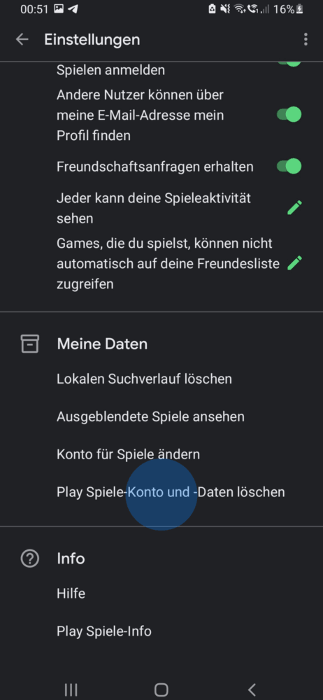 Spiele Daten aus der Cloud löschen