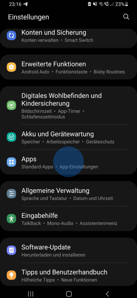 Smartphone System Anwendungen löschen