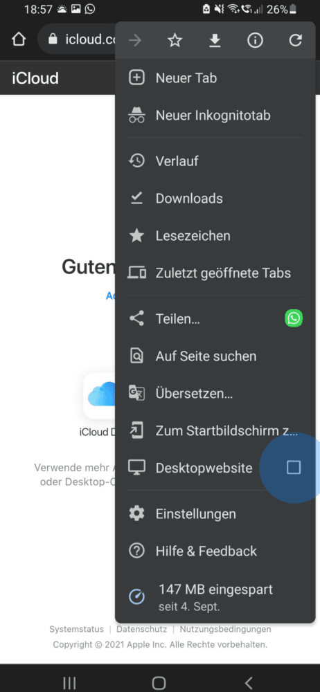 Apple Cloud ohne Apple Gerät