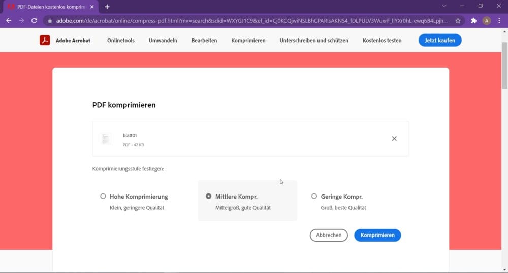 Ohne Probleme PDF komprimieren kostenlos