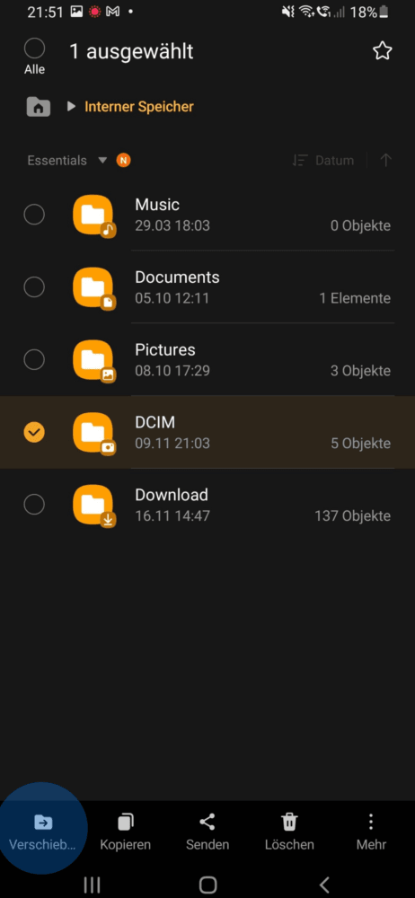 Android Bilder auf SD-Karte verschieben