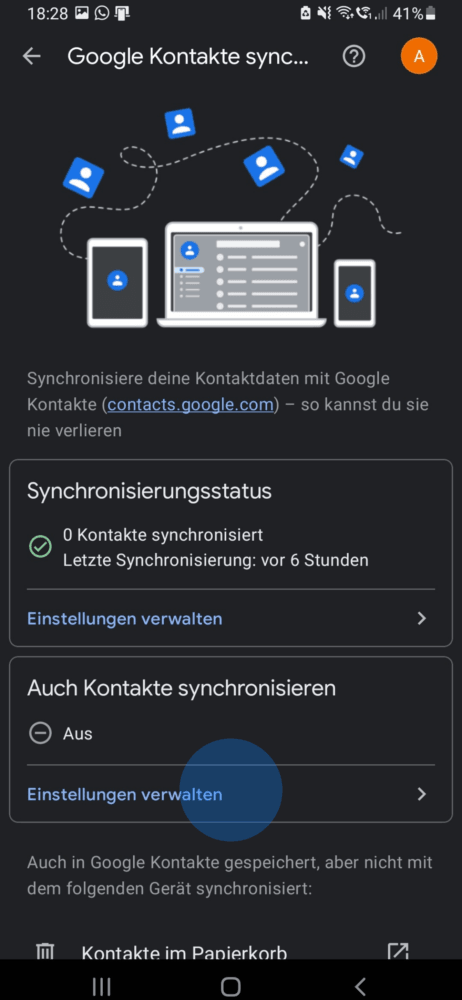 Schnell und einfach Android Kontakte sichern