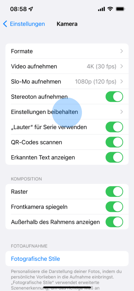 Mit der Kamera bewegende Fotos schießen