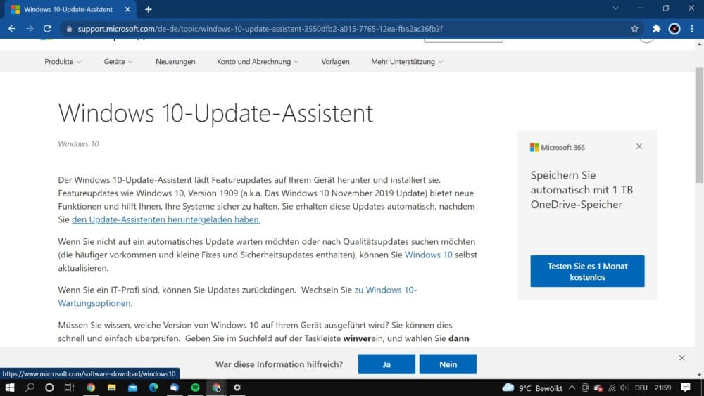 So startest du den Windows 10 Update Assistent