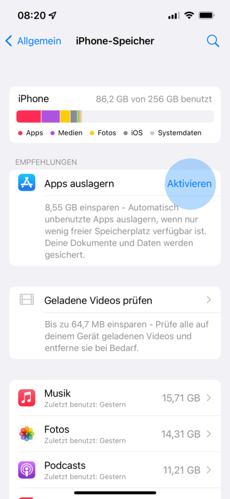 Das kannst du machen, wenn iPhone Speicher voll ist